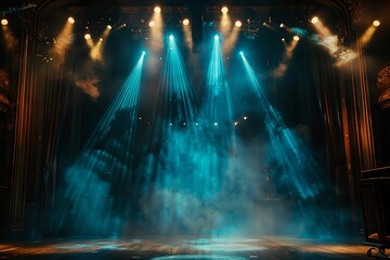 Theatrical Opera Stage Spotlights, background, glow, opera performance, production