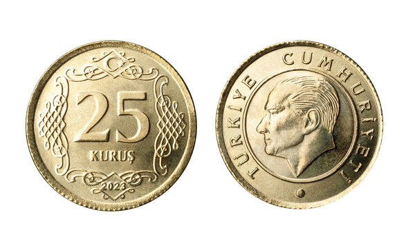 25 Turkish kurus coin