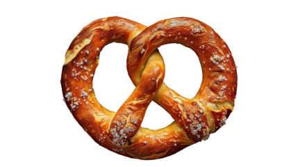 A Traditional German Pretzel Against A Transparent Background, PNG, Cut Out Pretzel