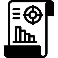 Vector Icon Target, Strategy, Report, Marketing, Business