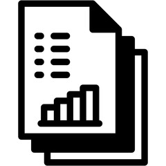 Vector Icon Documents, Result, Report, Document, Business and Finance, Annual Report