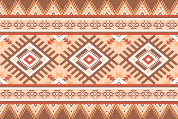 earthy Native American pattern featuring traditional geometric tribal designs. The intricate repeating diamond shapes and warm colors of brown, beige, and white make it ideal for textiles, backgrounds