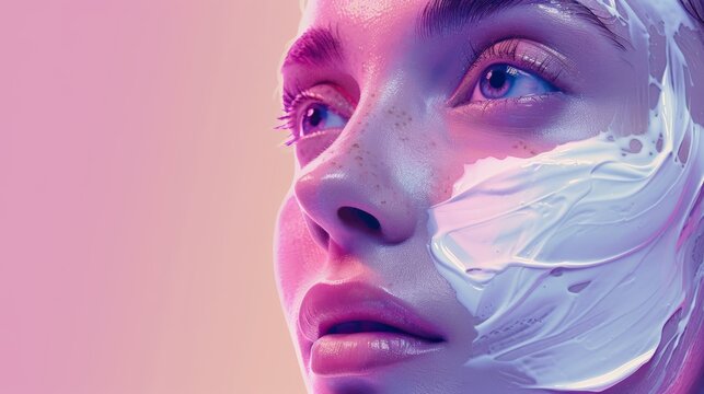 Woman wearing white mask