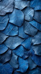 Obraz premium Beautiful leafs in blue tones, texture.