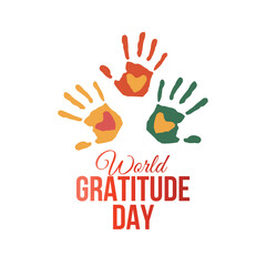 Obraz premium World Gratitude Day vector design template good for celebration usage. flat design. eps 10.