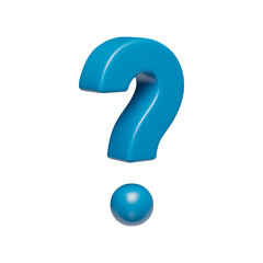 3d realistic rotating blue question symbol on white. Ask FAQ and QA answer solution mark icon. Support, help, problem solution sign three-dimensional rendering vector illustration