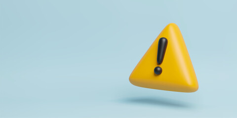 Vector art of red triangle warning sign icon prevent about danger warning, risk warning, danger alert. 3d realistic illustration of exclamination mark . Warning icon isolated on white background.