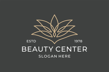 lotus flower logo design for beauty care