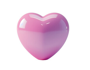 Fototapeta premium 3D pink heart icon on transparent background PNG