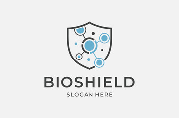 bio shield logo mark premium vector