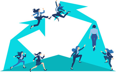 ビジネスにおけるロードマップのイラスト