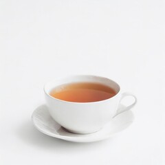 Obraz premium Tea in a white cup isolated on white background