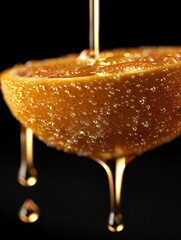 Close-up macro shot of grapefruit for high resolution shooting