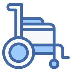 Vector Icon Wheel Chair, Injured, Healthcare and Medical, equipment, Supplies, Wheelchair