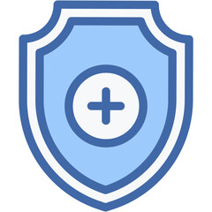 Vector Icon Medical Insurance, Shield, Insurance, Security, Healthcare and Medical, Protected