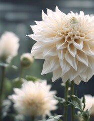 nature freshness white light nobody beauty copyspace flower dahlia highkey background