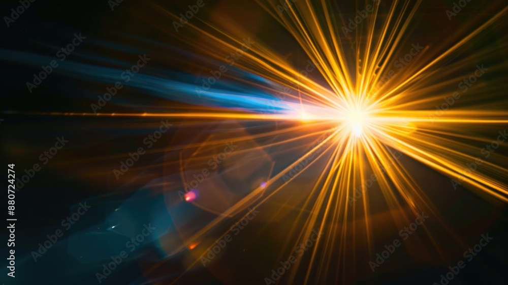 Poster a photo of sunlight passing through a camera lens with vivid detail, suitable for use in photography