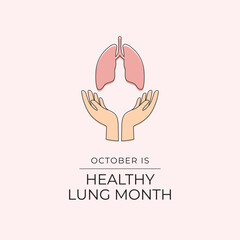 Healthy Lung Month vector design template good for celebration usage. Healthy Lung design. Continuous line drawing. eps 10