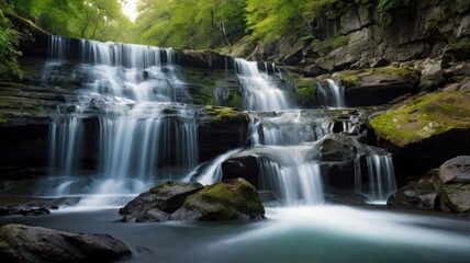 Obraz premium waterfall in the forest