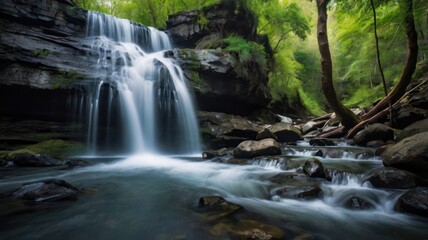 Fototapeta premium waterfall in the forest