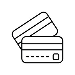 credit card line icon with white background vector stock illustration