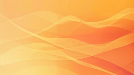 Abstract Orange And Yellow Background With Curved Lines