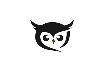 owl head logo template logo icon vector illustration