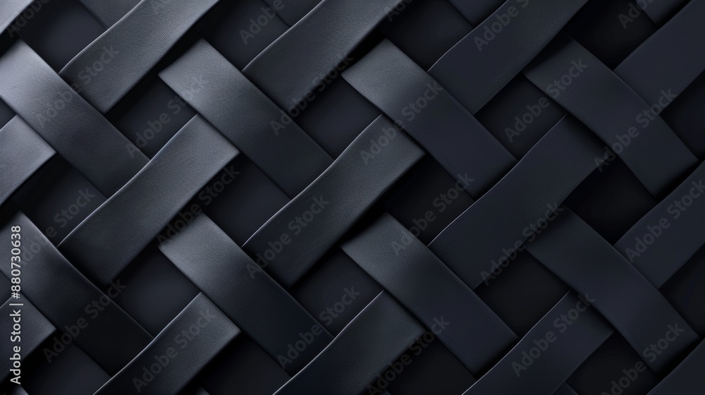 Poster abstract black woven pattern with diagonal lines