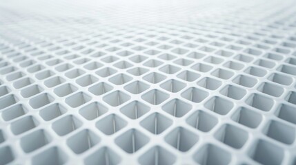 Close Up of a White Plastic Grid Surface