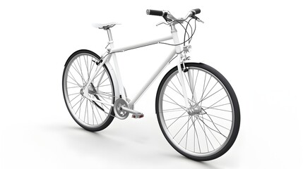 Fototapeta premium Sleek and Futuristic Modern Bicycle on White Background