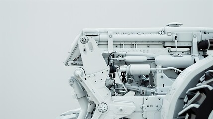 Fototapeta premium Powerful Industrial Robotic Arm Machinery for Automated Construction and Manufacturing Processes