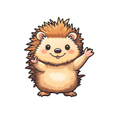 Simple Cartoon Artwork: Clean and Simple design of a cute hedgehog. 
