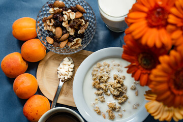 muesli with fruits and nuts