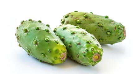 Fototapeta premium Nopal fruit on white background
