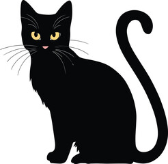 Cat silhouette vector element