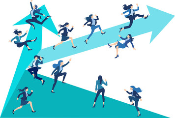 ビジネスにおけるロードマップのイラスト