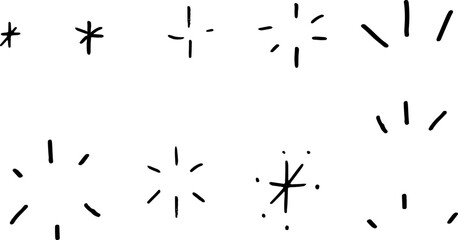 Print手描き　光セット　エフェクト　線　キラキラ