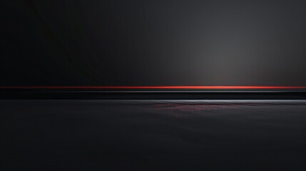 Obraz premium Abstract Black And Red Horizontal Line Artwork With Light Reflection