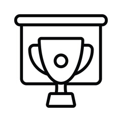 Creatively designed icon of trophy in editable style, achievement trophy vector design