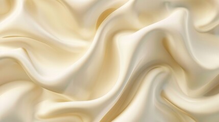 Obraz premium Smooth Creamy Yellow Silk Fabric Texture Close Up