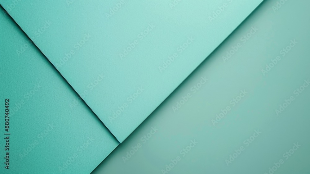 Poster abstract pattern with triangles in aqua green color scheme