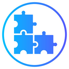 puzzle gradient icon