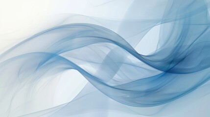 Obraz premium Abstract Blue Fabric Draped Against White Background