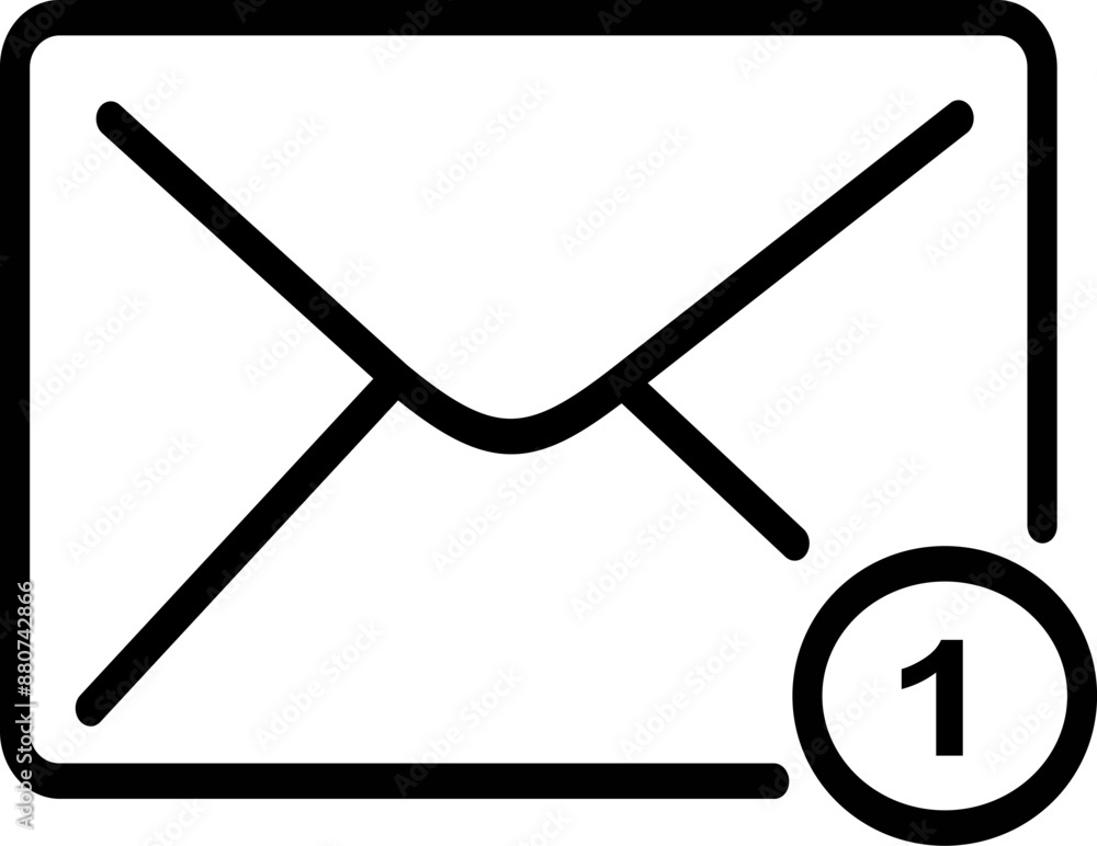 Aufkleber email line icon. replaceable vector design.