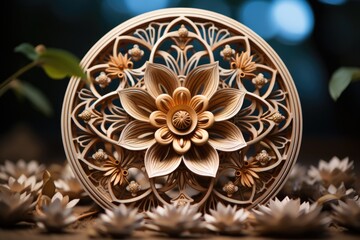 June 21 International Yoga Day Woman made with green leaves in yoga pose, generative IA