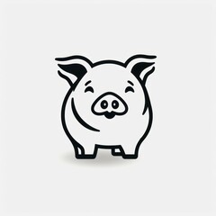Animal icon on a white background Created with Generative AI technology