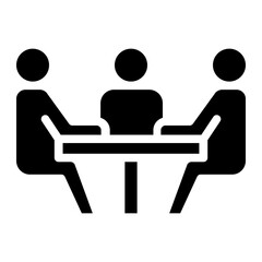 meeting glyph icon