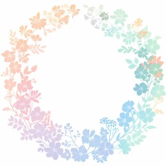 Fototapeta premium Watercolor style various frame clipart cartoon flowers pastel