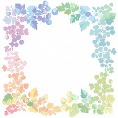 Obraz premium Watercolor style various frame clipart cartoon flowers pastel