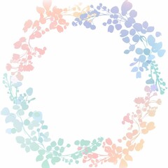 Watercolor style various frame clipart cartoon flowers pastel